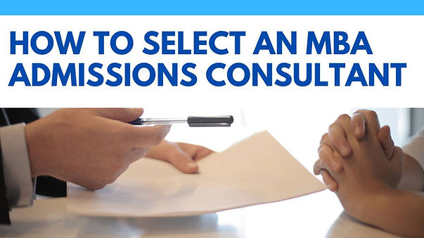 How To Select An MBA Admissions Consultant | Image