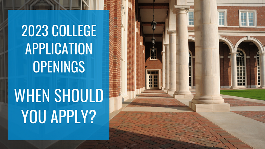 2023 College Application Openings